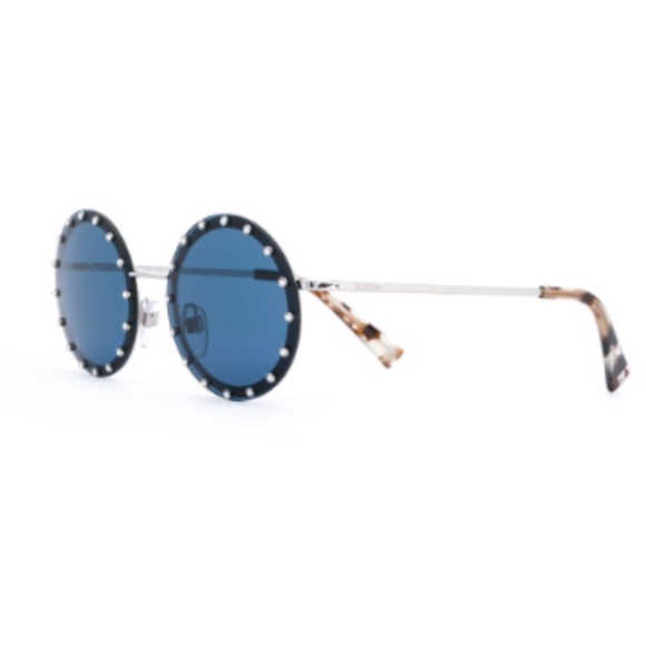 VALENTINO blue studded round sunglasses main image 5